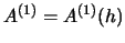 $A^{(1)} = A^{(1)}(h)$