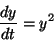 dy/dt = y^2