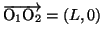 Vector{O1}{O2} = (L,0)